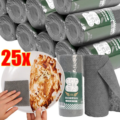 50Pcs / 2Roll Non-Scratch Dish Washing Scrubber Cloth